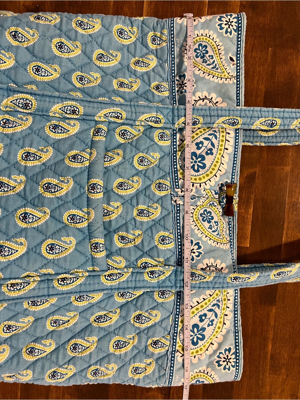 Vera Bradley Bermuda Blue (retired) Large Tote Bag - Picture 4 of 9
